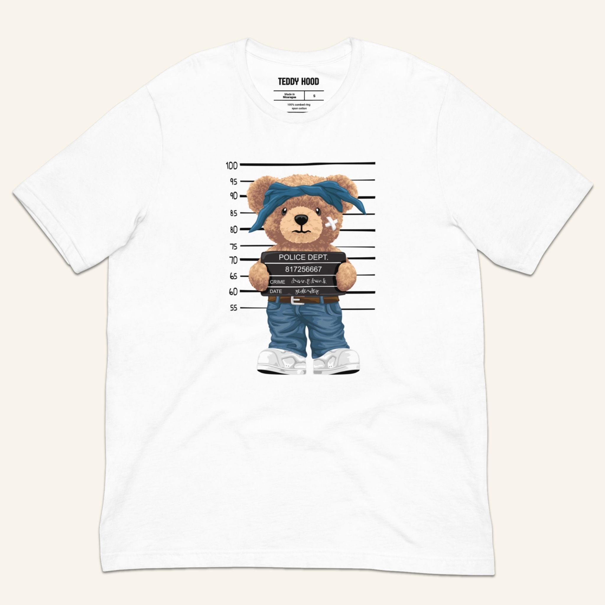 Teddy Bear T-Shirt - Mugshot Bear