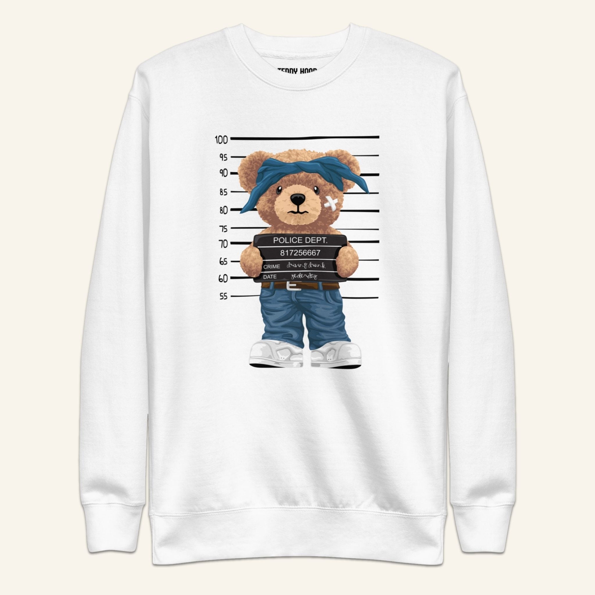 Teddy Bear Sweatshirt - Mugshot Bear