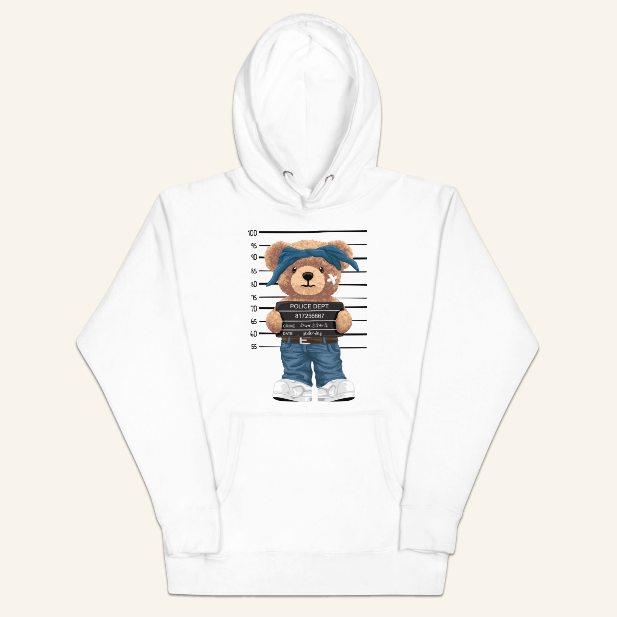 Teddy Bear Hoodie - Mugshot Bear