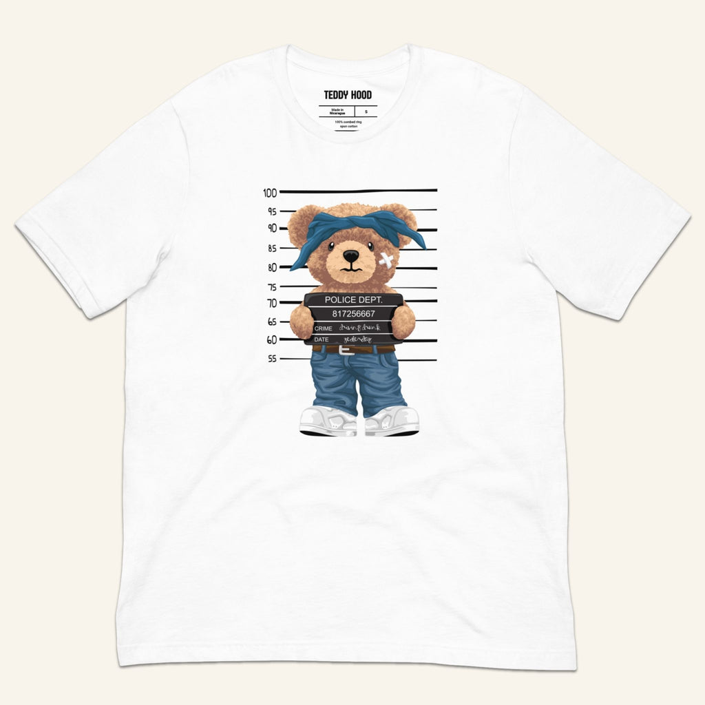 Teddy Bear T-Shirt - Mugshot Bear